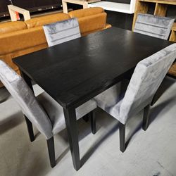 5pc Black Dining Set 