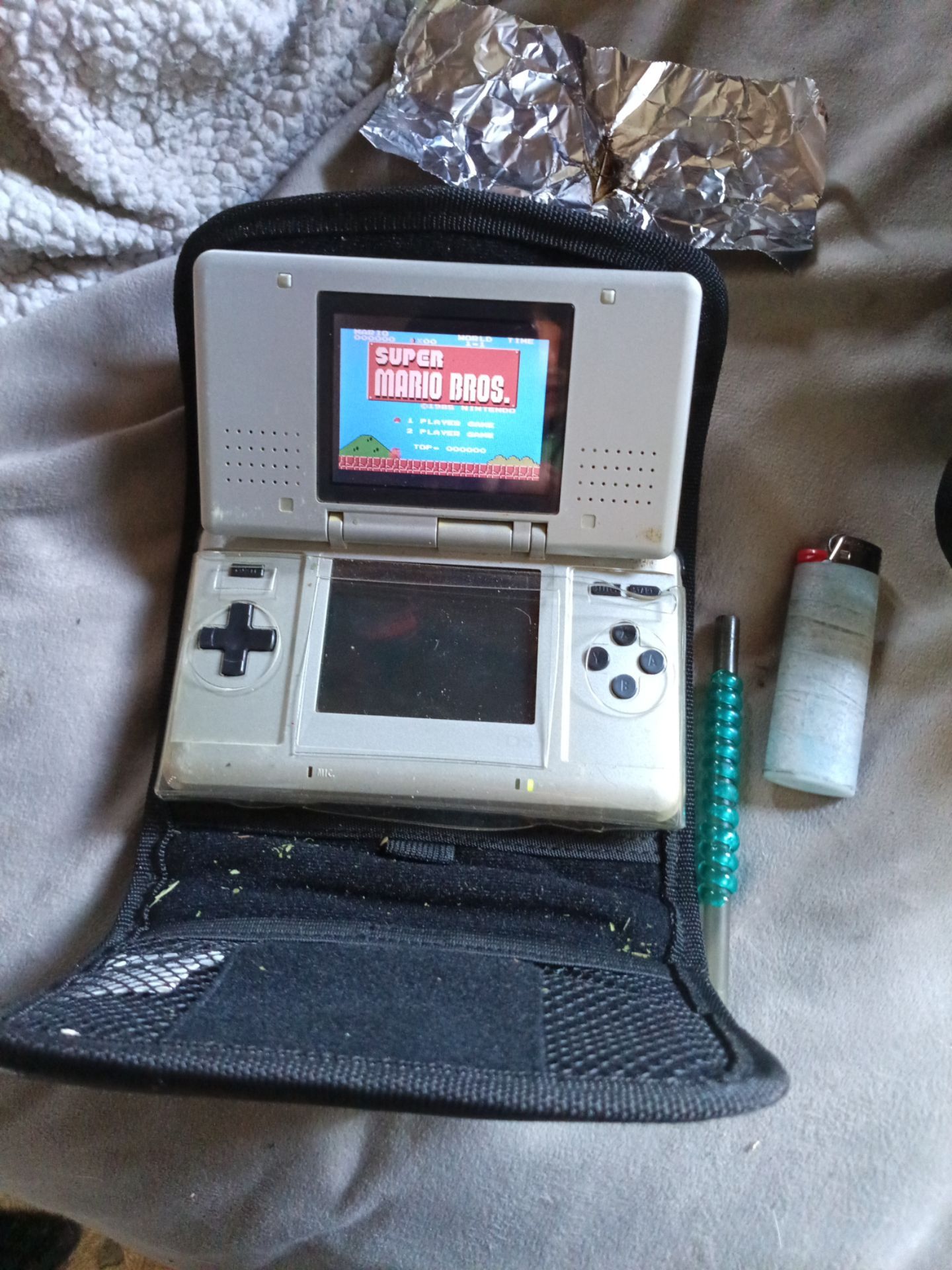 Nintendo DS fat with super Mario Bros game