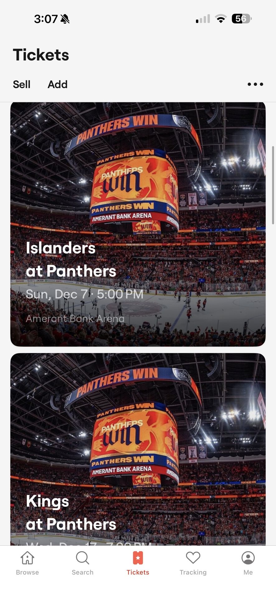 New York Islanders V Panthers Row 11 Behind Net