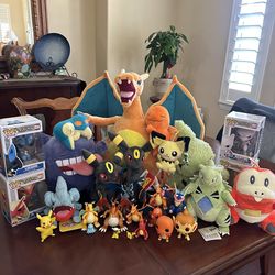 Pokemon Collection of plushes, figures and funko pops