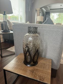 Metal Glass Vase 