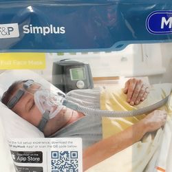 F&P Simplus Full Face Mask Medium. New Sealed