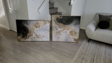 Dos cuadros modernos mide 25x37  y 31x31.Cada uno tiene  su precio
