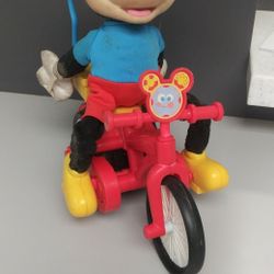 Disney Action Mickey Mouse club on a bi Disney Action Mickey Mouse club on a bike Silly Wile By Fisher Price