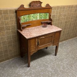 Antique Side Table. Marble Top. Needs Love $100