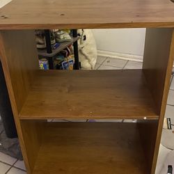 brown bookshelf