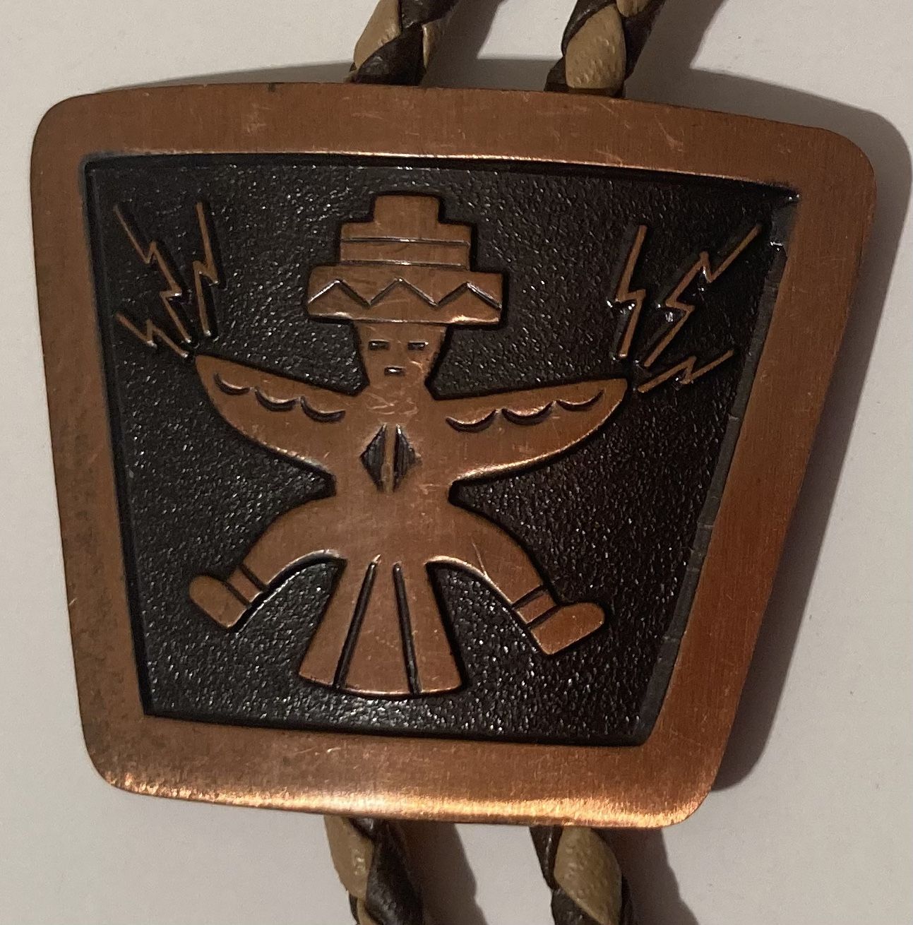 Vintage Bolo Tie Copper Native
