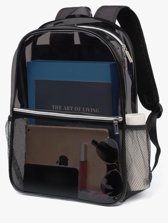 Black Clear Backpack