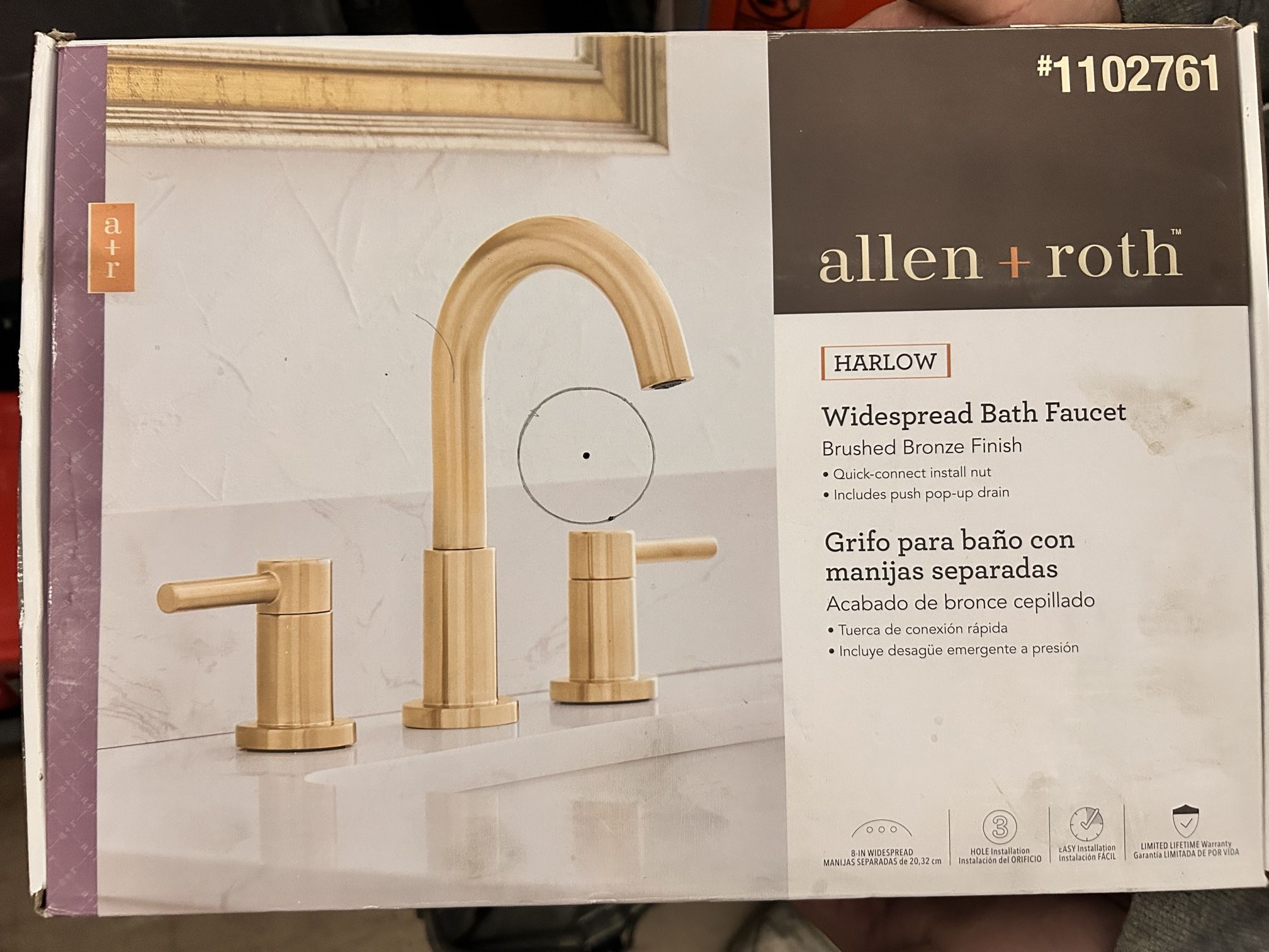 Allen + Roth Harlow Widespread Bathroom Faucet