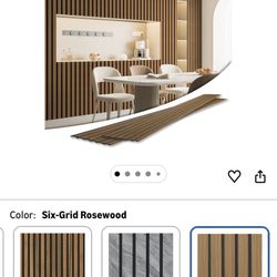 Art3d 4-Pack Glue-On Six-Grid Wainscoting Panel for Interior Wall Decor - 104 x 12 Inch Polystyrene Ultralight Slim Slat Wall Panels for Living Room B