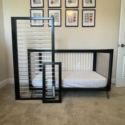 4-1 Black And Acrylic Delta Crib