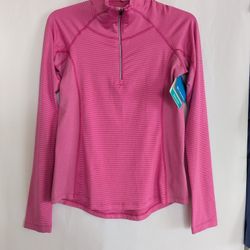 Women's XS Columbia Hiking Running Walking Top Active wear Sun Protection Shirt Rei Long Sleeve SPF Patagonia Eddie Bauer North Face 1/4zip Pink 