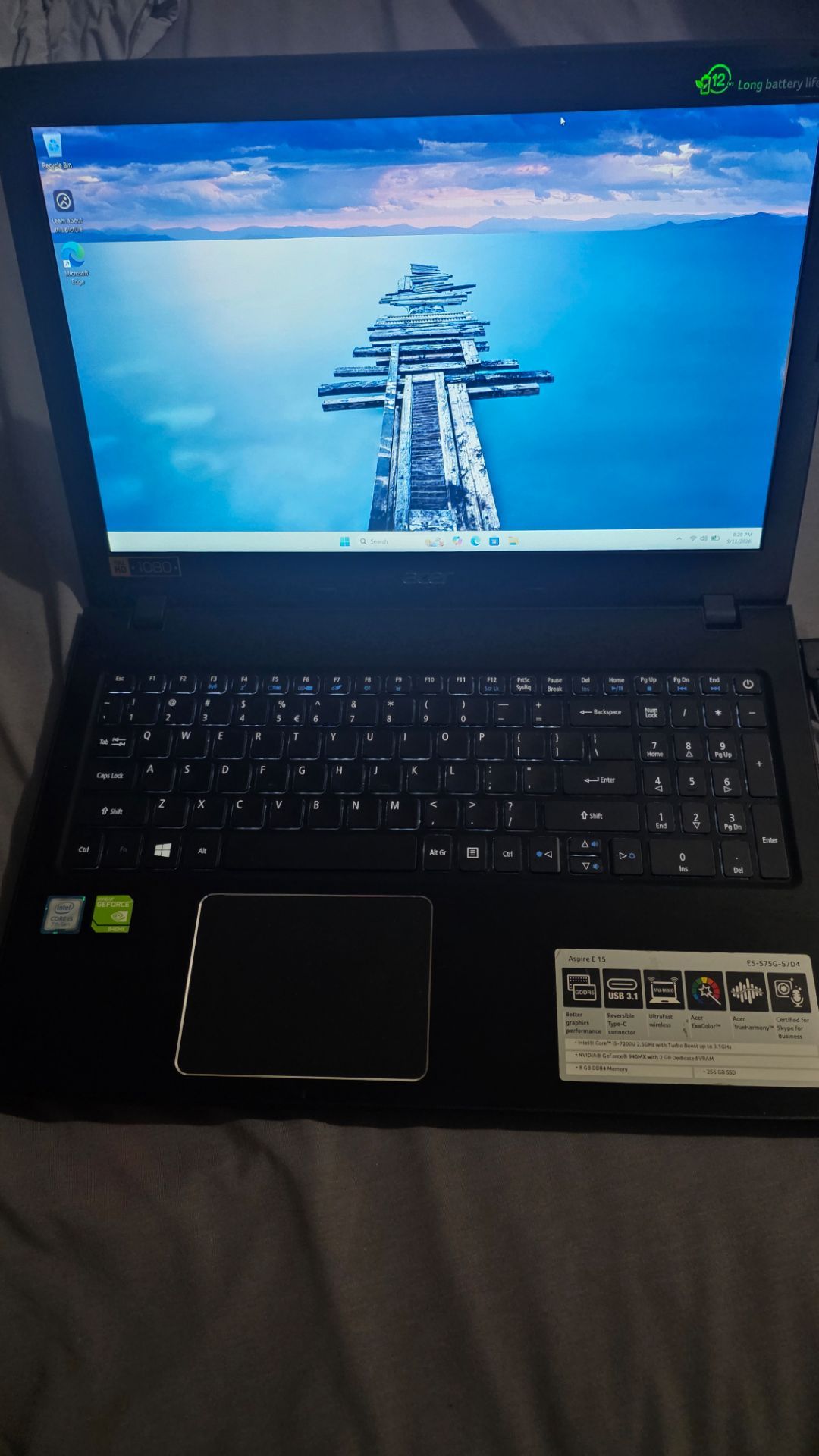 Intel i7 16GB RAM Windows 11 Laptop