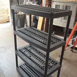Plastic shelves