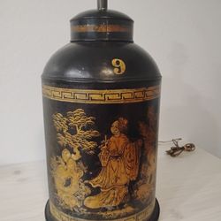 Antique English Imported Tea Canister Lamp
