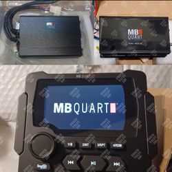 Marine Entertainment Controller Stereo Bluetooth USB Player+Hi's Amp + Bass Amp