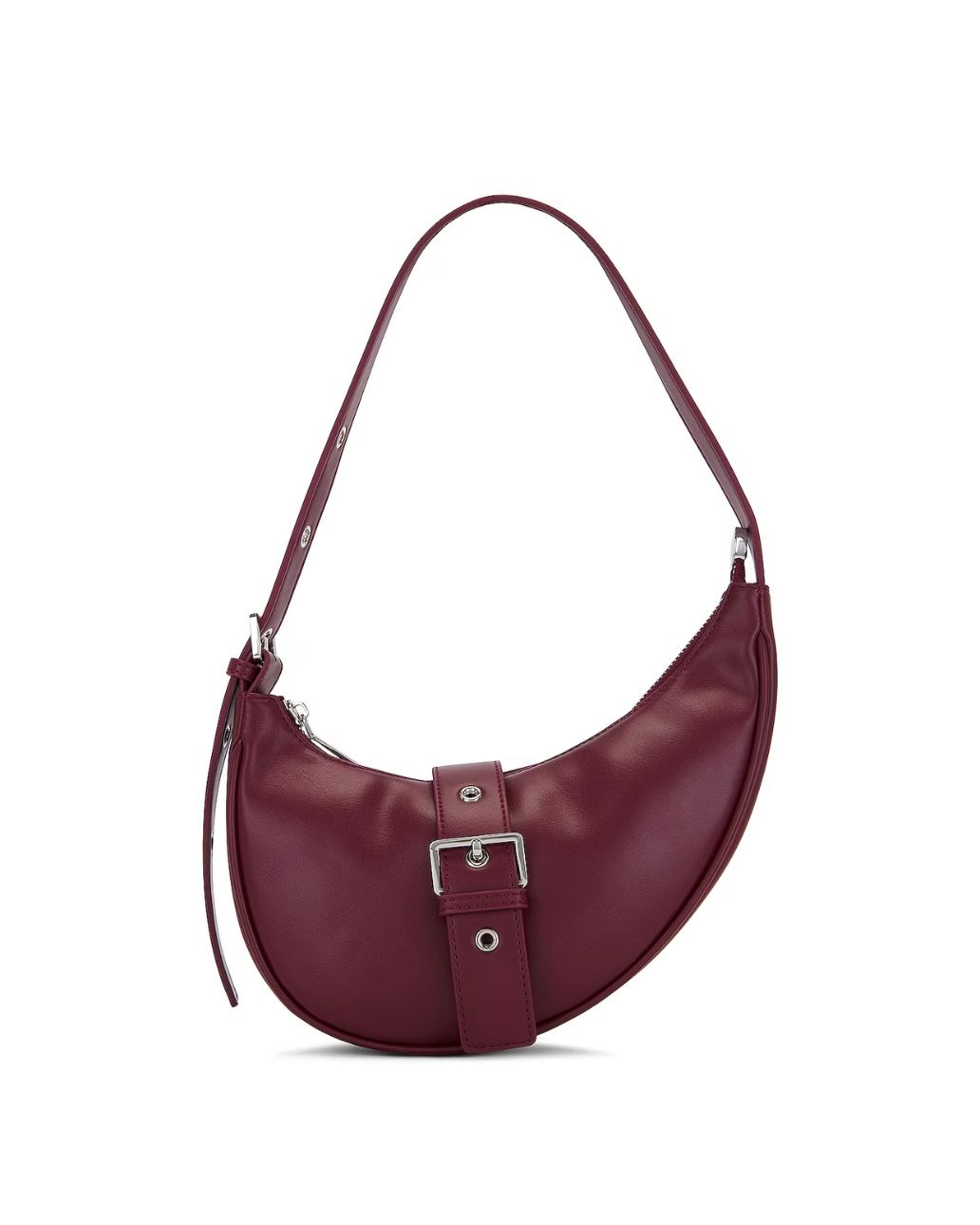 Revolve Crescent Burgundy Shoulder Bag NWT