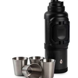 TAL Zeus 135 oz Black Solid Print Insulated Stainless Steel Water Bottle with Flip-Top Lid $30