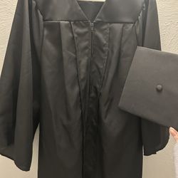 Black Graduation Gown and Cap 
