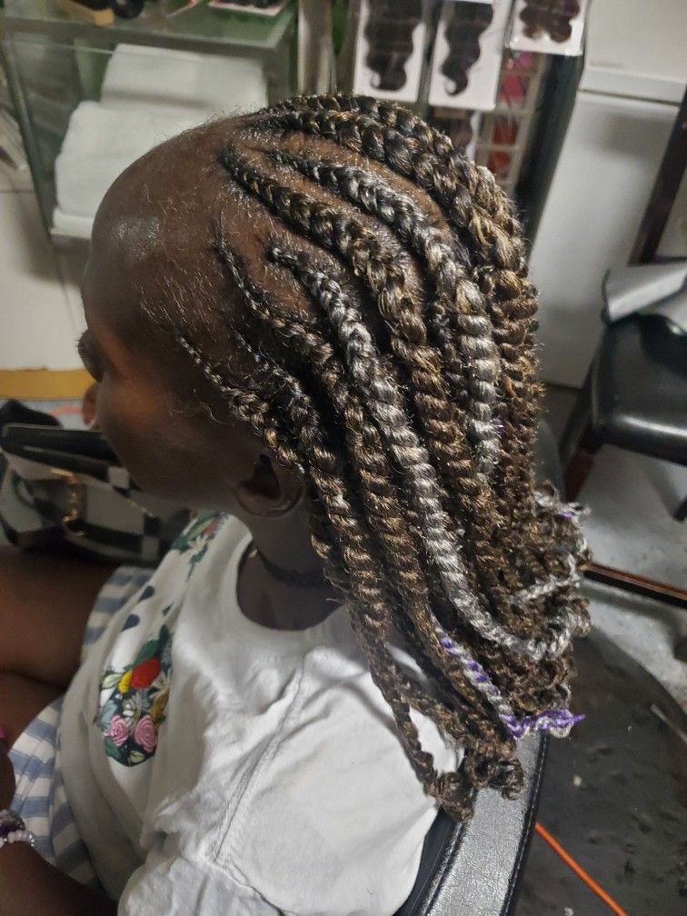 Kinky Twist,knotless Braids,Senegalese Twist