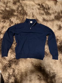 Navy Blue Quarter-Zip Sweatshirt