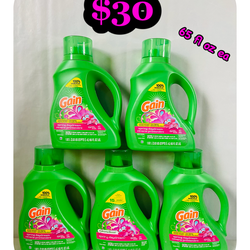 (5) Gain Detergents 65 fl oz each