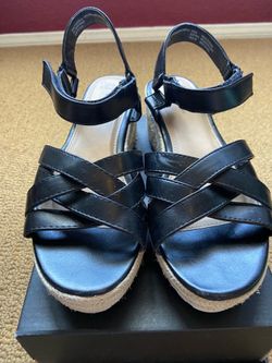 Black Wedge sandals