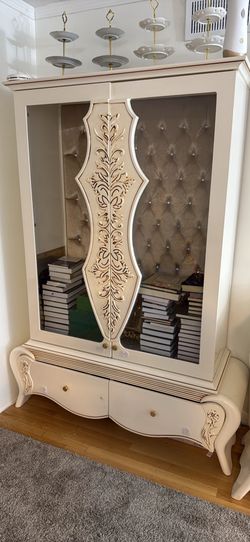 Luxury Turkish Solid Wood Display Cabinet / Hutch – Handcrafted