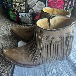 Women’s Light Brown Cowboy Boots Ankle Boot 8.5 