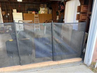 Pool fence great for garage with kids or pets.