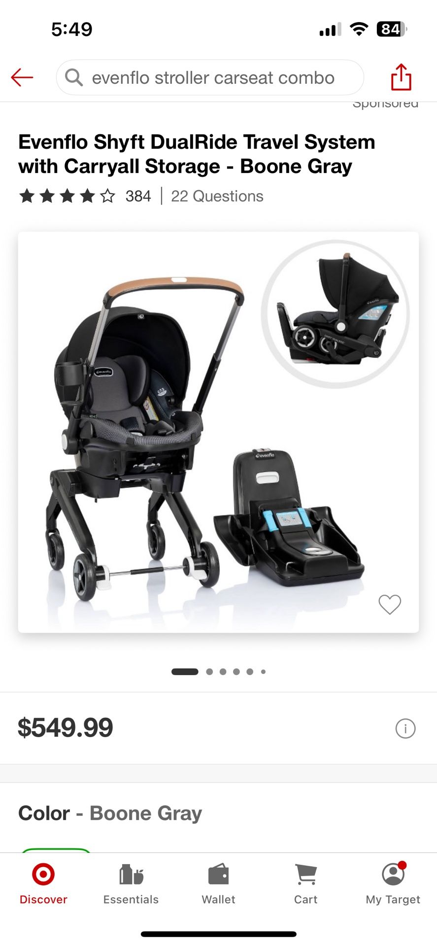 Evenflo Car Seat Stroller Combo
