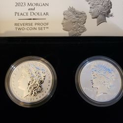 2023 Reverse Proof Morgan And Peace Silver Coin Set