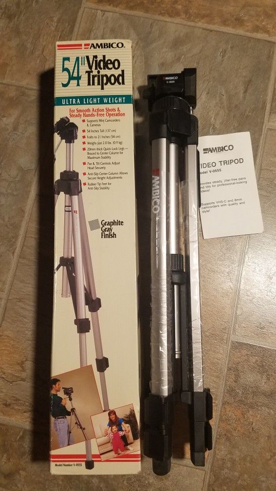 Ambico 54" Video Tripod - New, Open Box