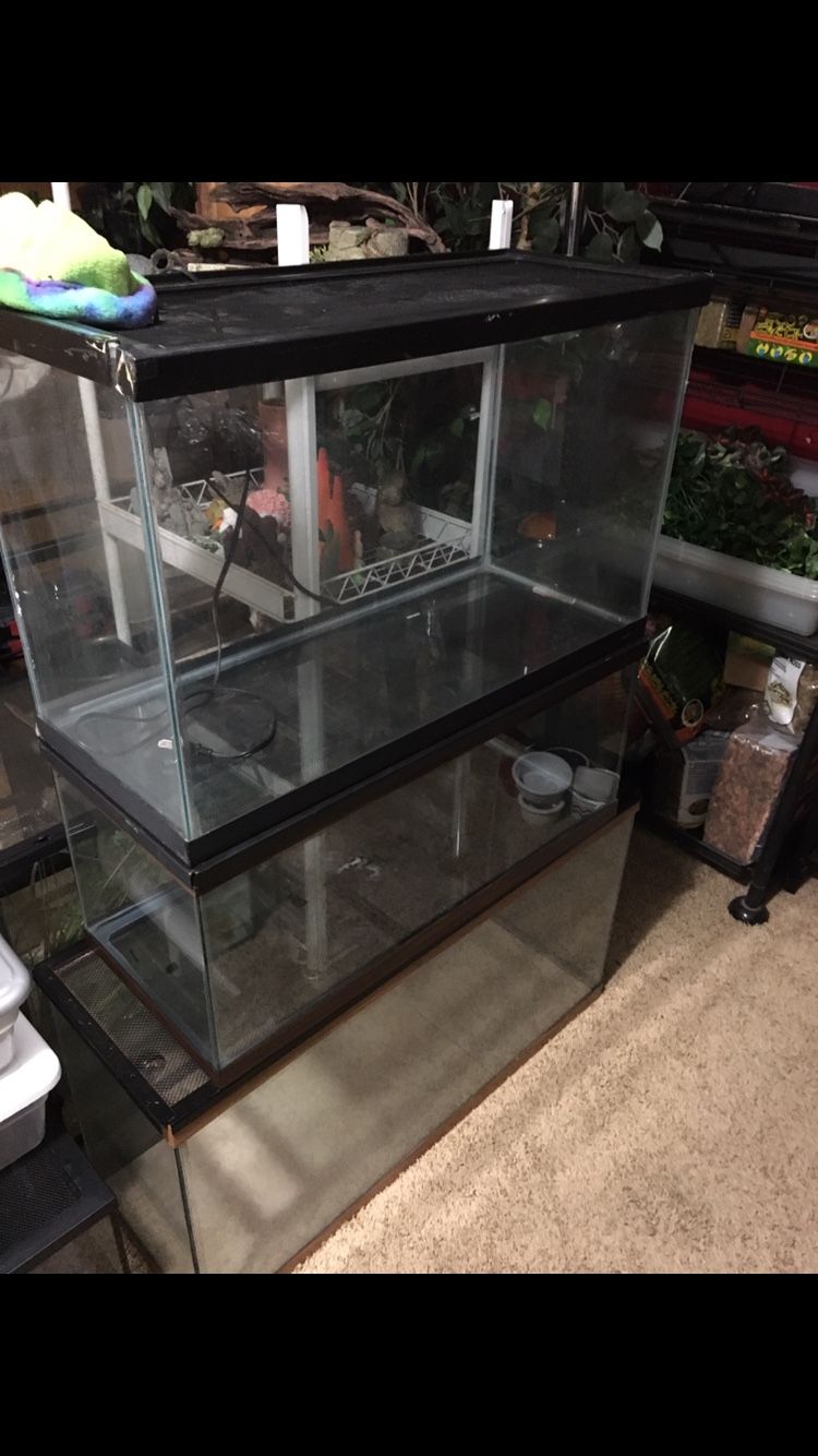 Fish aquariums Reptile tanks and supplies