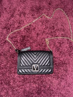 Victoria's Secret Black Quilted Crossbody Bag