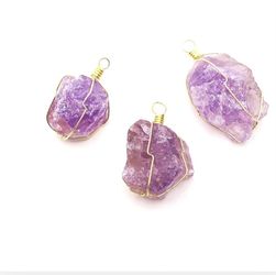 Raw Amethyst Crystal Pendant