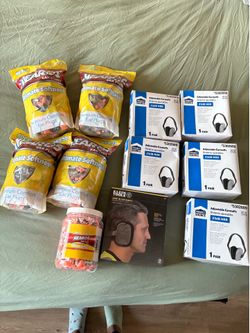 hearos earplugs NRR 32 + project source earmuffs 23dB Bundle - Brand New