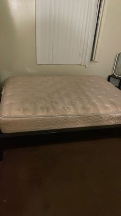 Queen Size Bed Frame and Mattress