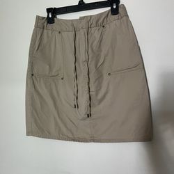 Tan Cargo Pencil Skirt 