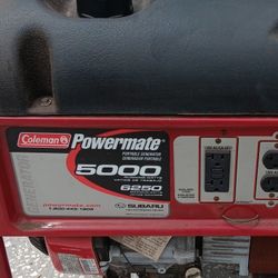 Coleman Powermate 5000 Subaru  Generator NEEDS MINOR WORK.. AS IS TODAY $150!!