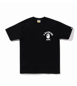 BAPE Black “A BATHING APE” One Point / Left Chest Tee