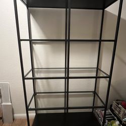 IKEA Glass Metal Shelf