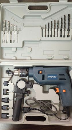Electric drill set with case