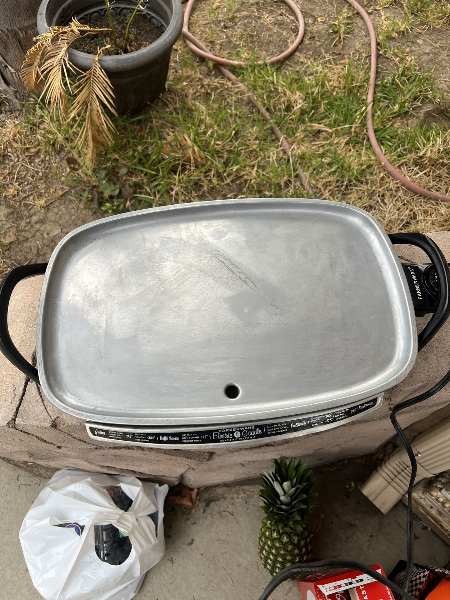 Vintage Farberware Immersible Griddle Skillet Model 260 Aluminum