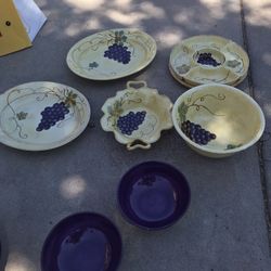 Serving bowls platters and lazy Susan