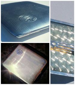 Vintage Sterling silver Elgin Am Custom Cigarette Case