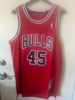 Michael Jordan #45 Chicago Bulls Red New Jersey Size Large