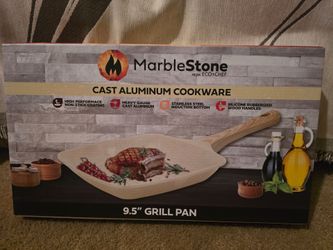 Eco+Chef Marblestone Cast Aluminum 9.5" Grill Pan