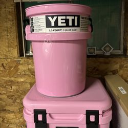 YETI power Pink Loadout 5 Gallon Bucket Brand New 