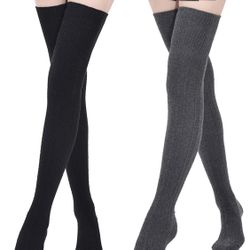 Women Thigh High Socks Over Knee Stockings Cotton Long Booting Socks Leg Warmers